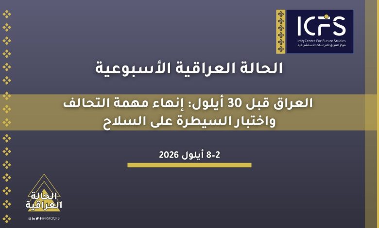 انسحاب التحالف وحصر السلاح وتصعيد الخليج.. العراق أمام أسبوع من الضغوط المتقاطعة 1 2342423432